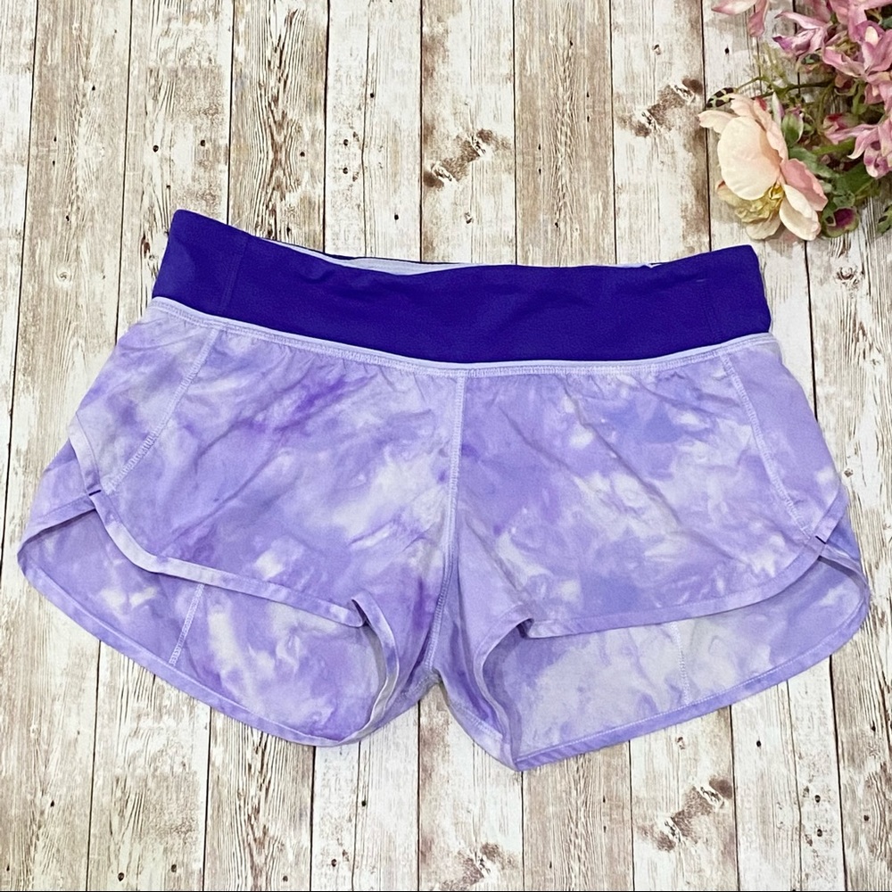 Lululemon Run: Speed Short 2-Way Stretch Spray Dye Cool Breeze Bruised Berry 6